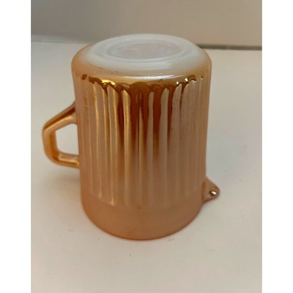 Fire King Peach Luster Creamer or Sauce Pitcher 4” - Picture 6 of 7